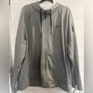 NWT Nike Therma-FIT Full Zip Hoodie Gray Men’s XXL Tall Athletic Sweatshirt